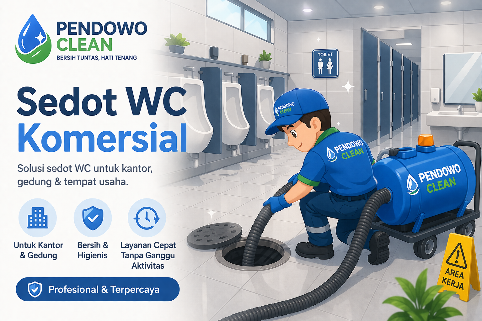 sedot wc profesional di kantor